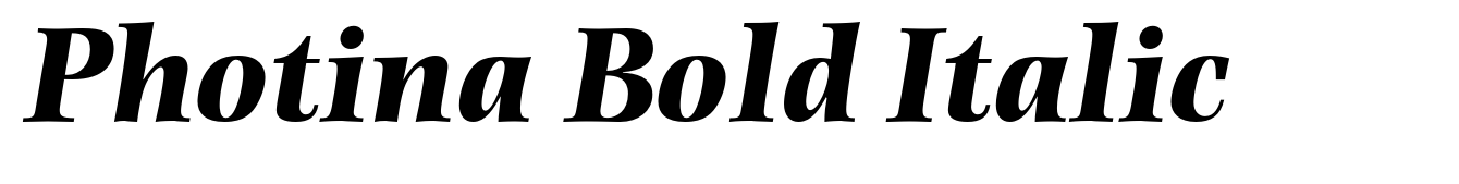 Photina Bold Italic